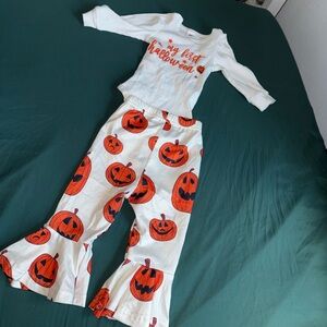 3-6 Months ‘My First Halloween' Pumpkin Ruffle Pants Kids Costume